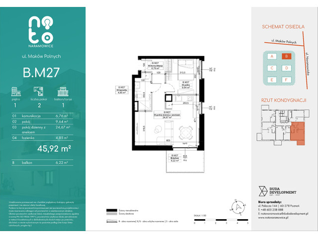 Mieszkanie w inwestycji No to Naramowice, symbol B.M27 » nportal.pl