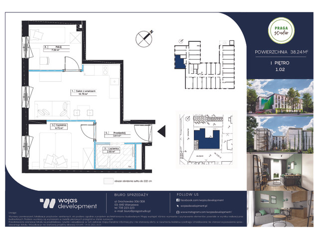 Mieszkanie w inwestycji PRAGA STUDIO, symbol 1.02 » nportal.pl