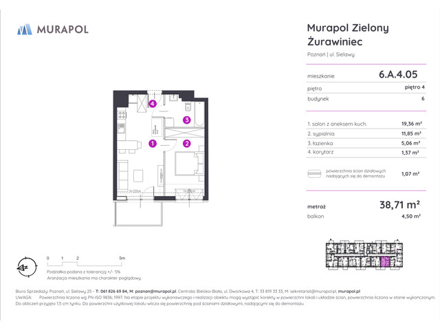 Mieszkanie w inwestycji Murapol Zielony Żurawiniec, symbol 6.A.4.05 » nportal.pl