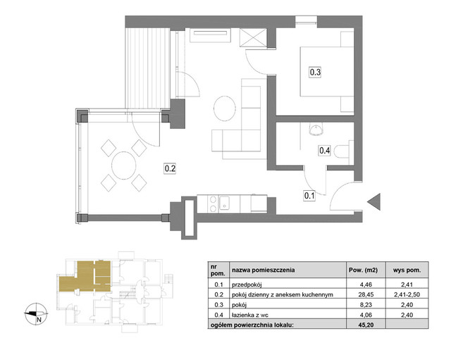 Mieszkanie w inwestycji Orlik Residence&SPA, symbol C103 » nportal.pl