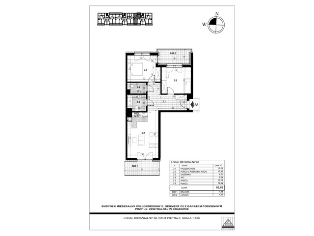 Mieszkanie w inwestycji Centralna C, symbol 88 » nportal.pl