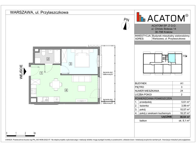 Mieszkanie w inwestycji Wawer Go 2.p, symbol A1_M24 » nportal.pl