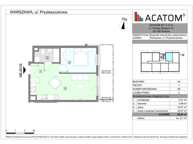 Mieszkanie w inwestycji Wawer Go 2.p, symbol A2_M8 » nportal.pl