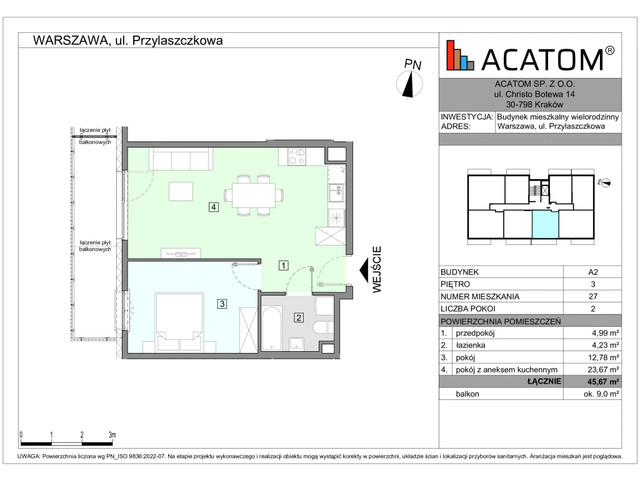 Mieszkanie w inwestycji Wawer Go 2.p, symbol A2_M27 » nportal.pl