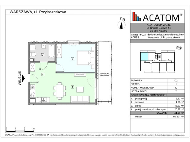 Mieszkanie w inwestycji Wawer Go 2.p, symbol D2_M12 » nportal.pl