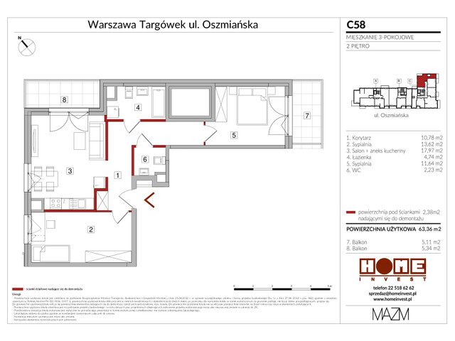 Mieszkanie w inwestycji Apartamenty Oszmiańska II, symbol C58 » nportal.pl