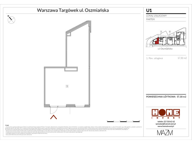 Komercyjne w inwestycji Apartamenty Oszmiańska II, symbol U01 » nportal.pl