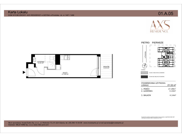 Mieszkanie w inwestycji AXS Residence, symbol 01.A.05 » nportal.pl