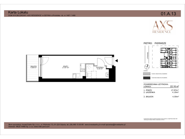 Mieszkanie w inwestycji AXS Residence, symbol 01.A.13 » nportal.pl