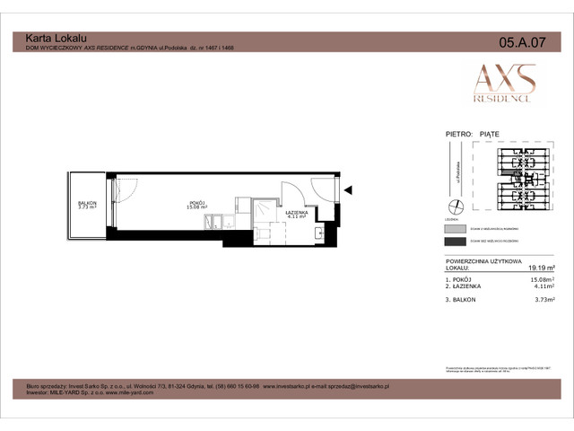 Mieszkanie w inwestycji AXS Residence, symbol 05.A.07 » nportal.pl