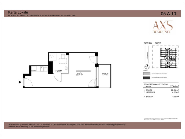 Mieszkanie w inwestycji AXS Residence, symbol 05.A.10 » nportal.pl