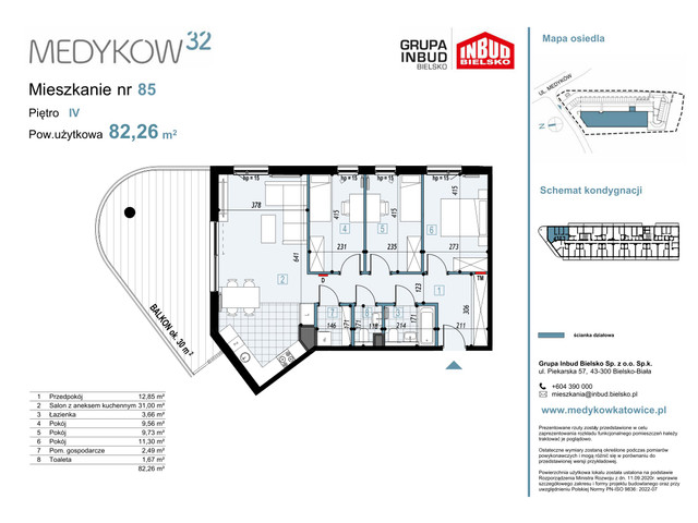 Mieszkanie w inwestycji Medyków 32, symbol M.85 » nportal.pl