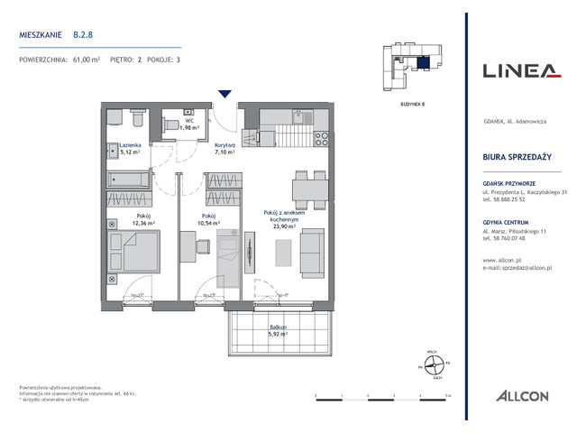 Mieszkanie w inwestycji LINEA, symbol B.2.8 » nportal.pl