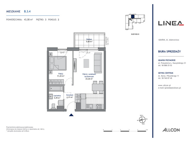 Mieszkanie w inwestycji LINEA, symbol B.3.4 » nportal.pl