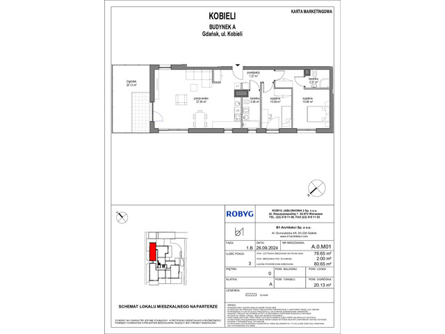 Mieszkanie w inwestycji Kobieli 4, symbol A_0M01 » nportal.pl