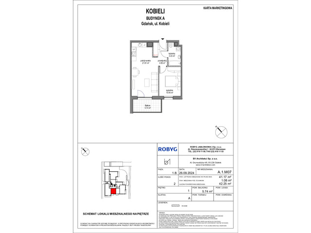 Mieszkanie w inwestycji Kobieli 4, symbol A_1M07 » nportal.pl