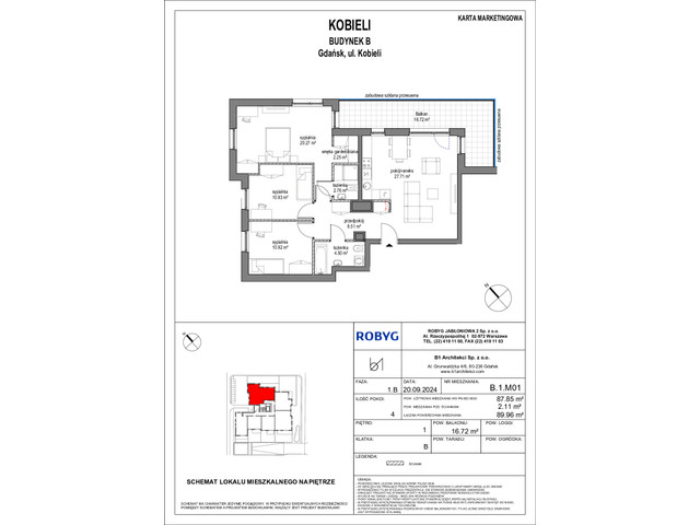 Mieszkanie w inwestycji Kobieli 4, symbol B_1M01 » nportal.pl