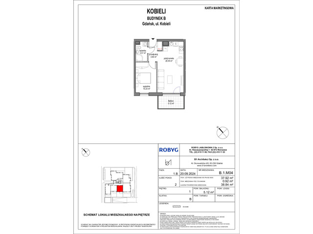 Mieszkanie w inwestycji Kobieli 4, symbol B_1M04 » nportal.pl