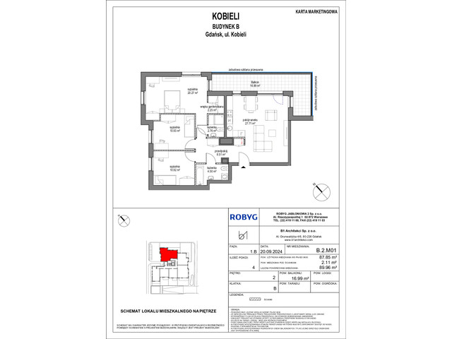 Mieszkanie w inwestycji Kobieli 4, symbol B_2M01 » nportal.pl