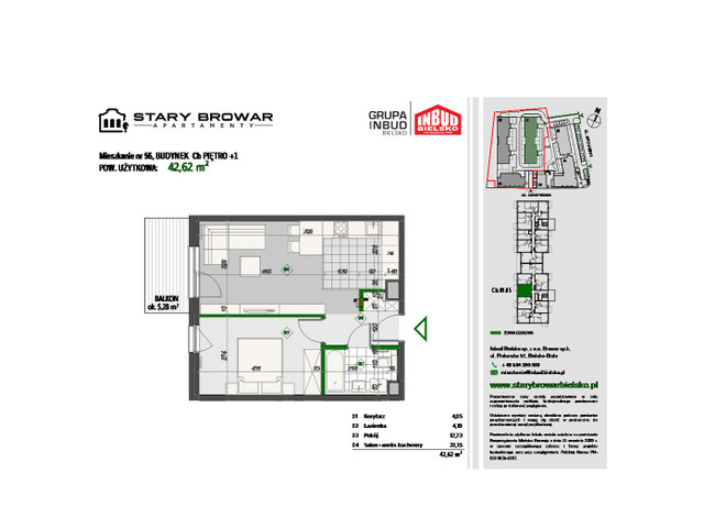 Mieszkanie w inwestycji Stary Browar Apartamenty - etap II, symbol C56 » nportal.pl