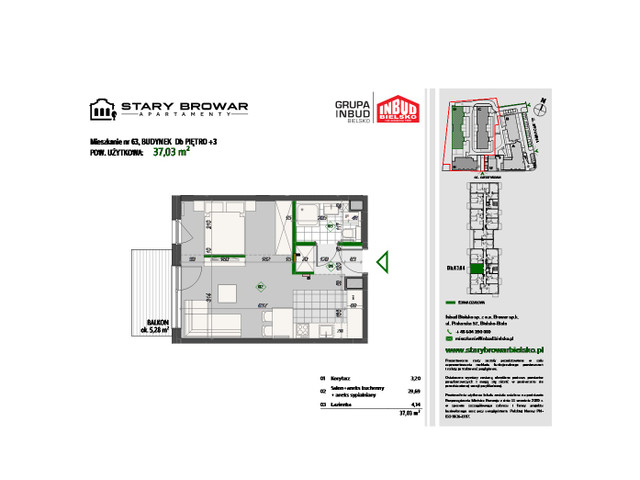 Mieszkanie w inwestycji Stary Browar Apartamenty - etap II, symbol D63 » nportal.pl