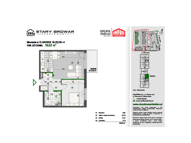 Mieszkanie w inwestycji Stary Browar Apartamenty - etap II, symbol D73 » nportal.pl