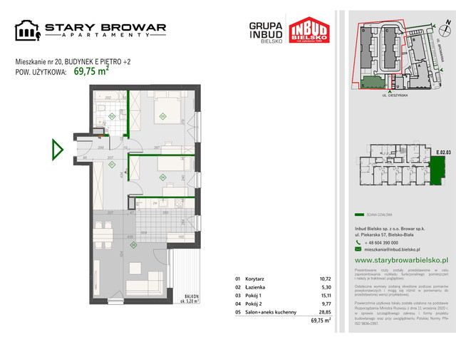 Mieszkanie w inwestycji Stary Browar Apartamenty - etap II, symbol E20 » nportal.pl