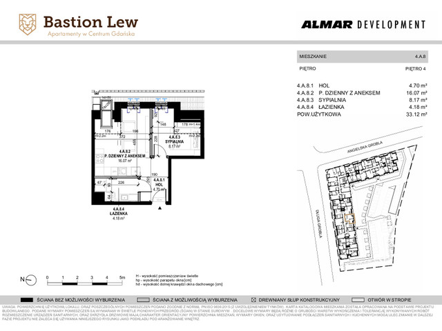 Mieszkanie w inwestycji Bastion Lew, symbol 4.A.8 » nportal.pl