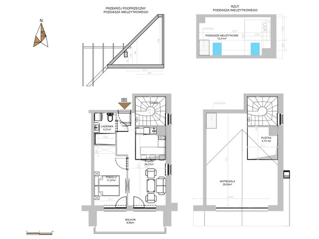 Mieszkanie w inwestycji Ustronnie Residence, budynek Ustronnie Residence | dwa poziomy – PROMOCJA, symbol a32 » nportal.pl