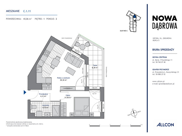 Mieszkanie w inwestycji NOWA DĄBROWA, symbol C.1.11 » nportal.pl