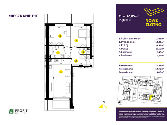Mieszkanie w inwestycji Nowe Złotno Etap 6, symbol E-1F » nportal.pl