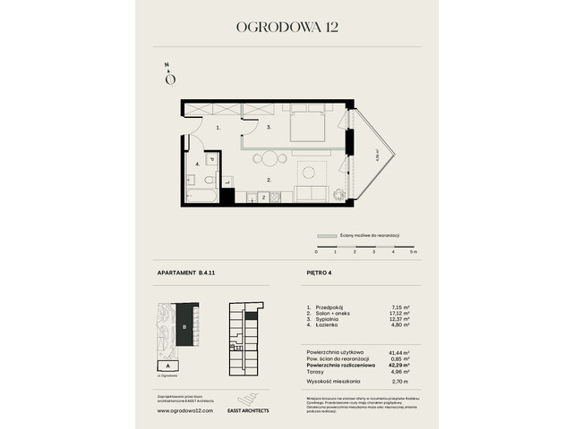 Mieszkanie w inwestycji Ogrodowa 12, symbol B/4/11 » nportal.pl