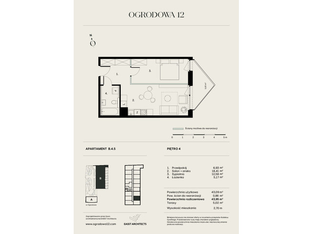 Mieszkanie w inwestycji Ogrodowa 12, symbol B/4/5 » nportal.pl