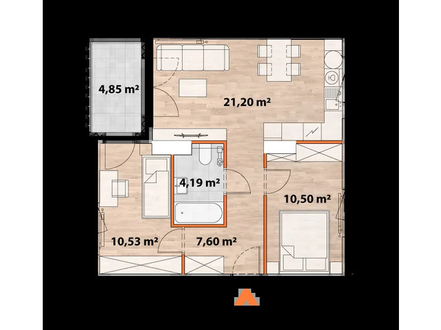 Mieszkanie w inwestycji Apartamenty Portowa, symbol 43/POR-A.05.07 » nportal.pl