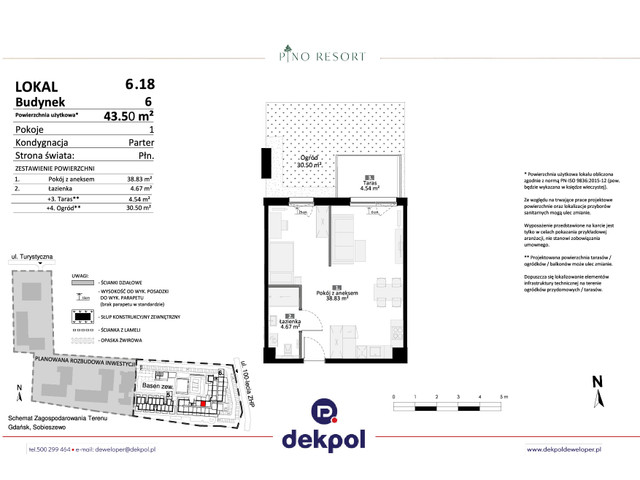 Mieszkanie w inwestycji Pino Resort, budynek Rezerwacja, symbol 6.18 » nportal.pl