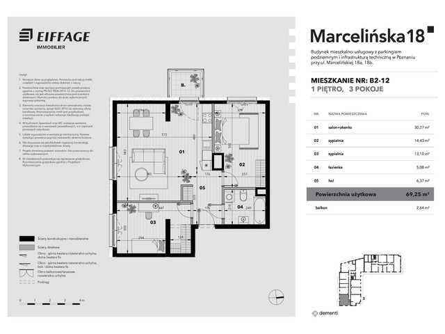 Mieszkanie w inwestycji Marcelińska, symbol B2-12 » nportal.pl