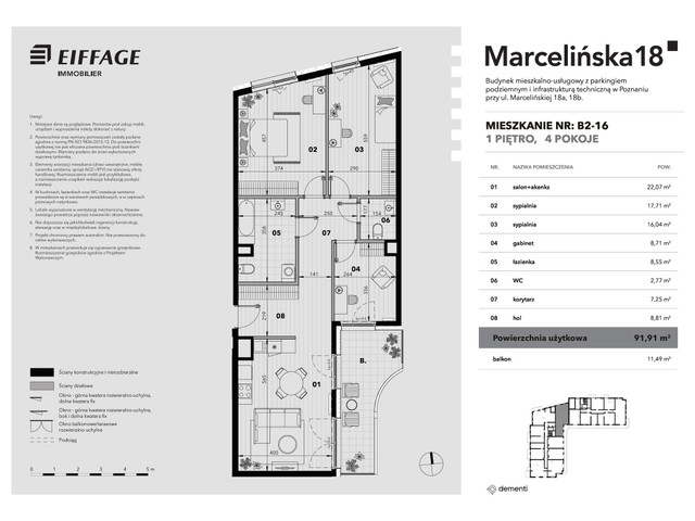 Mieszkanie w inwestycji Marcelińska, symbol B2-16 » nportal.pl