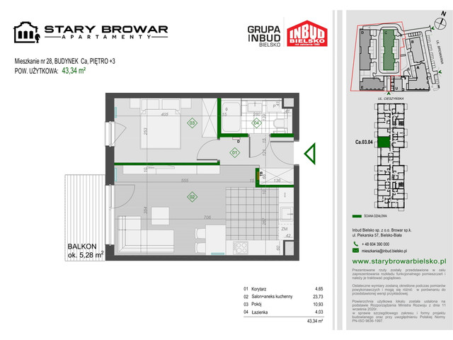 Mieszkanie w inwestycji Stary Browar Apartamenty - etap II, symbol C28 » nportal.pl