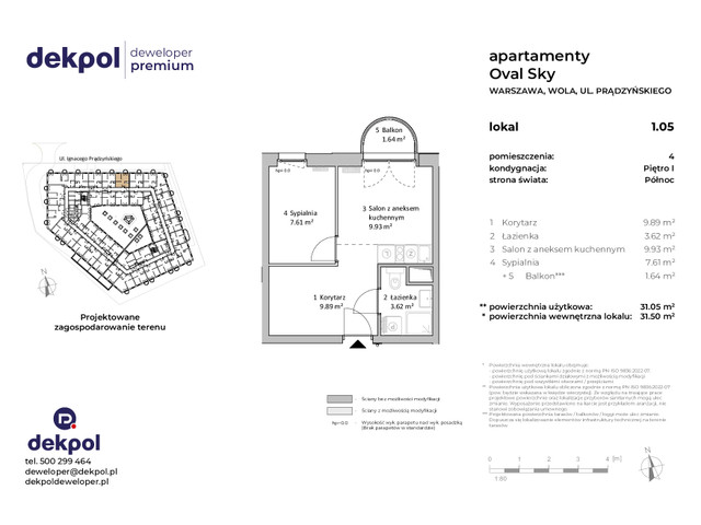 Mieszkanie w inwestycji OVAL SKY, budynek CONDOHOTEL, symbol 1.05 » nportal.pl