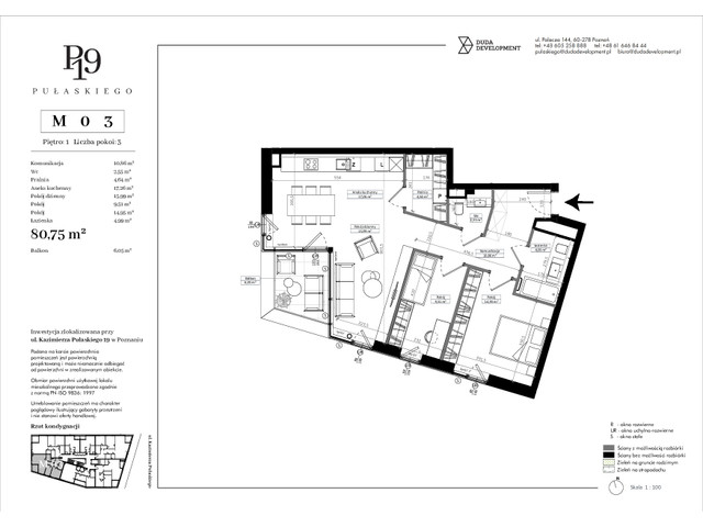 Mieszkanie w inwestycji Pułaskiego 19, symbol M03 » nportal.pl