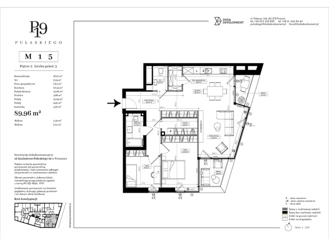Mieszkanie w inwestycji Pułaskiego 19, symbol M15 » nportal.pl