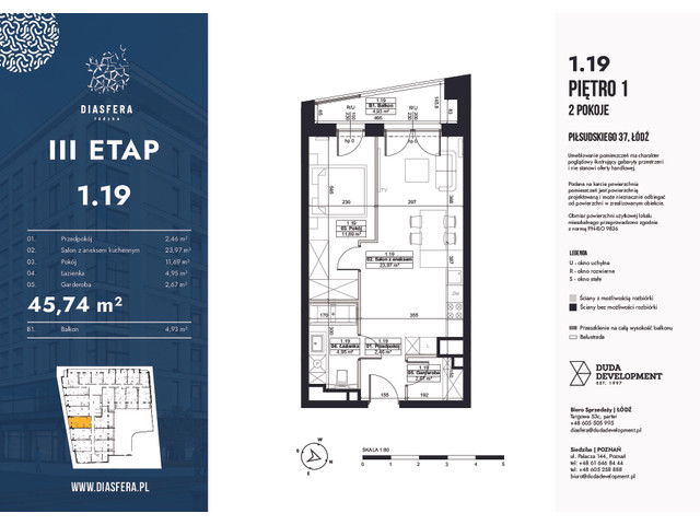 Mieszkanie w inwestycji Diasfera Łódzka Etap III, symbol 1.19 » nportal.pl