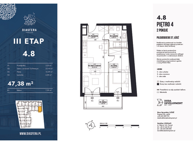 Mieszkanie w inwestycji Diasfera Łódzka Etap III, symbol 4.8 » nportal.pl