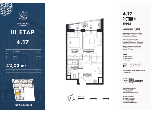 Mieszkanie w inwestycji Diasfera Łódzka Etap III, symbol 4.17 » nportal.pl