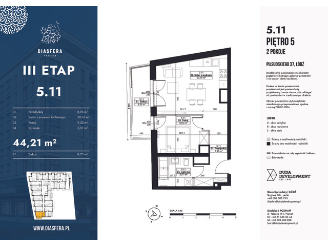 Mieszkanie w inwestycji Diasfera Łódzka Etap III, symbol 5.11 » nportal.pl