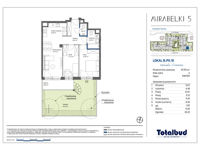 Mieszkanie w inwestycji Mirabelki 5, symbol B.P0.15 » nportal.pl