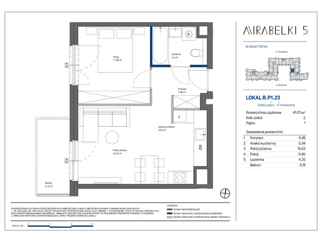 Mieszkanie w inwestycji Mirabelki 5, symbol B.P1.23 » nportal.pl