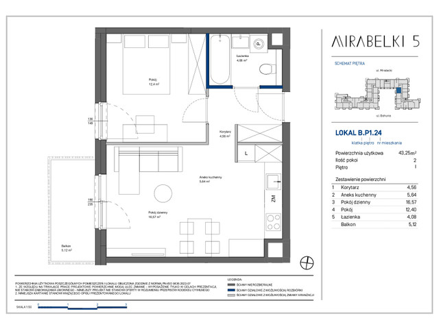 Mieszkanie w inwestycji Mirabelki 5, symbol B.P1.24 » nportal.pl