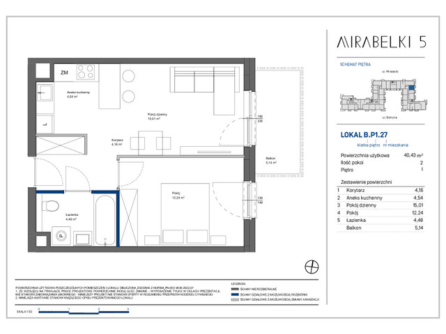 Mieszkanie w inwestycji Mirabelki 5, symbol B.P1.27 » nportal.pl
