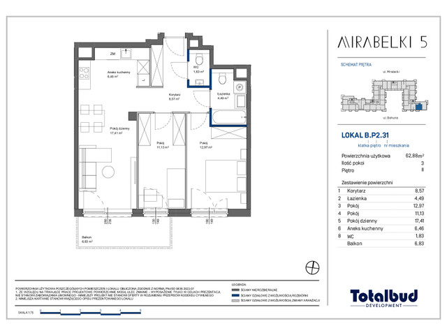 Mieszkanie w inwestycji Mirabelki 5, symbol B.P2.31 » nportal.pl